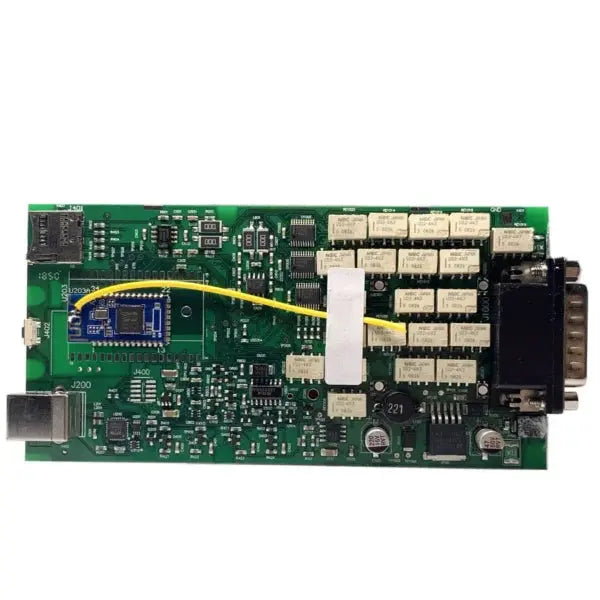 Wurth Wow Premium Diagnostic Tool 1PCB circuit board featuring Bluetooth components and connectors for car diagnostics.