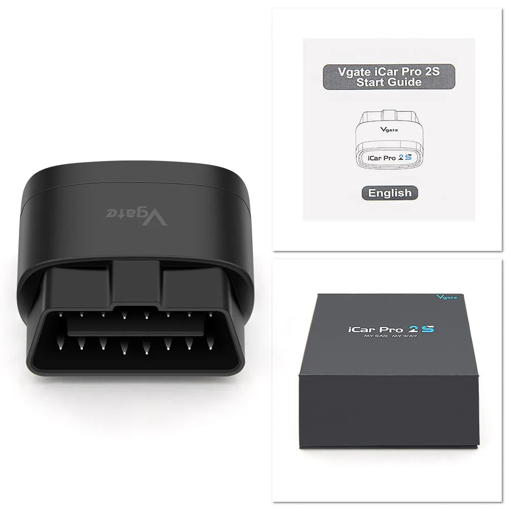 Scanner OBD2 Bluetooth Vgate iCar Pro 2S 5.3 – Version améliorée ELM327 V2.3 pour Android, iOS et PC